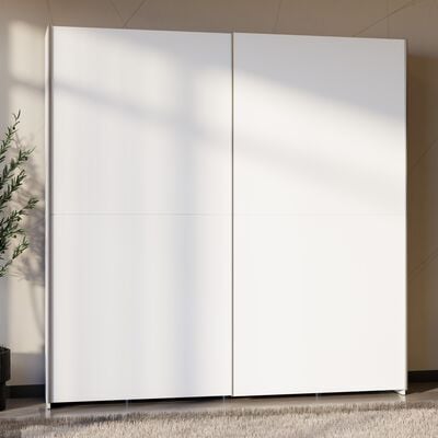 Candy vaatekaappi liukuovilla 200x210x39 cm valkoinen